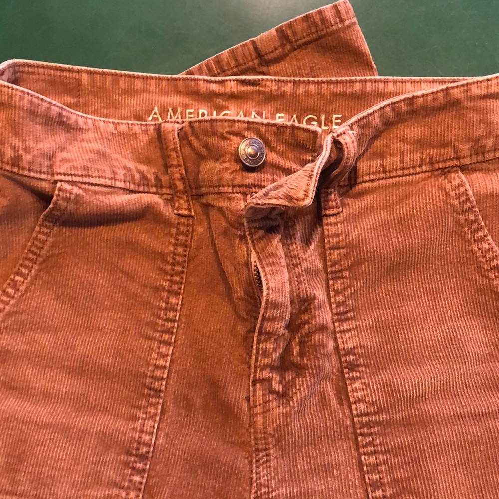 Brown American Eagle flare corduroy pants size 4